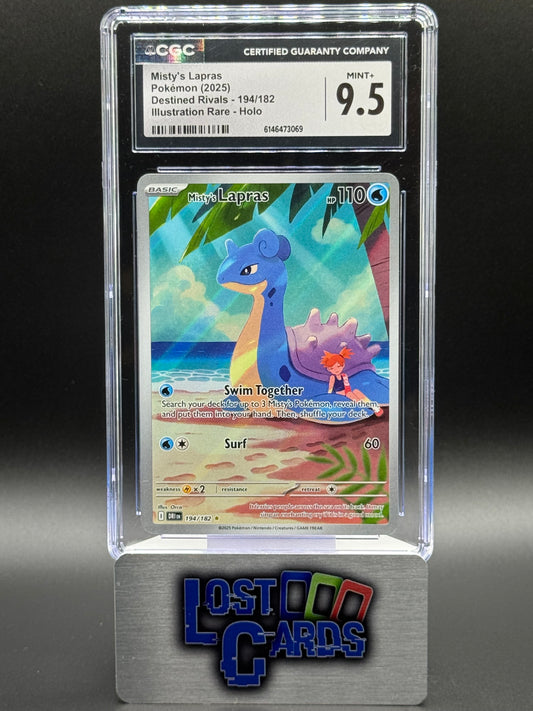 Pokemon TCG Misty's Lapras | Destined Rivals 194/182 | CGC Graded MINT+ 9.5