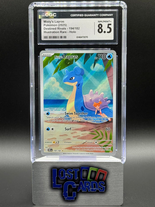 Pokemon TCG Misty's Lapras | Destined Rivals 194/182 | CGC Graded NM/MINT+ 8.5