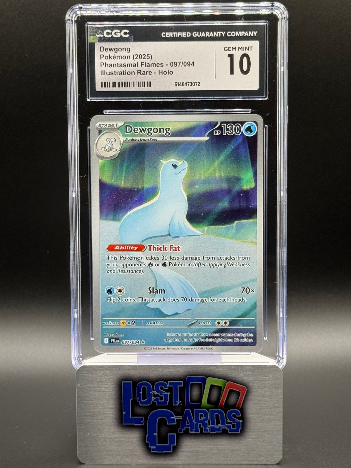 Pokemon TCG Dewgong | Phantasmal Flames 097/094 | CGC Graded GEM MINT 10