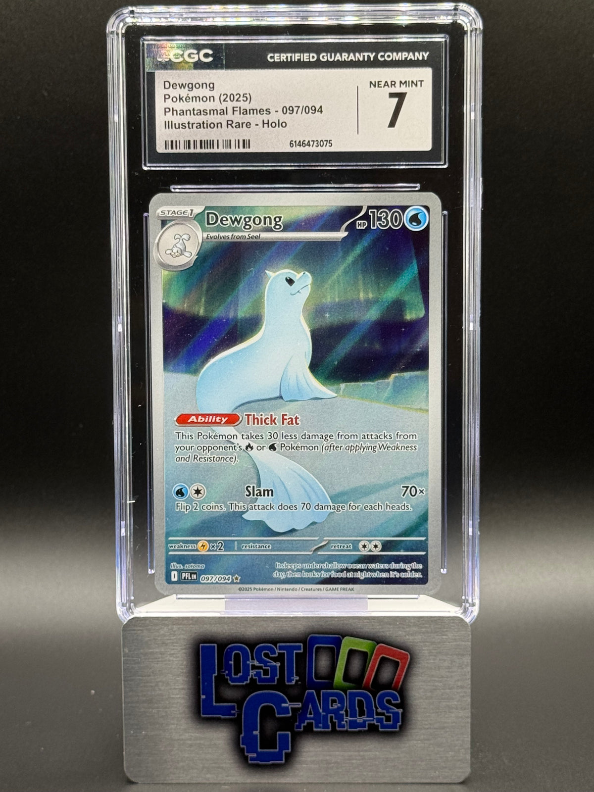 Pokemon TCG Dewgong | Phantasmal Flames 097/094 | CGC Graded NEAR MINT 7