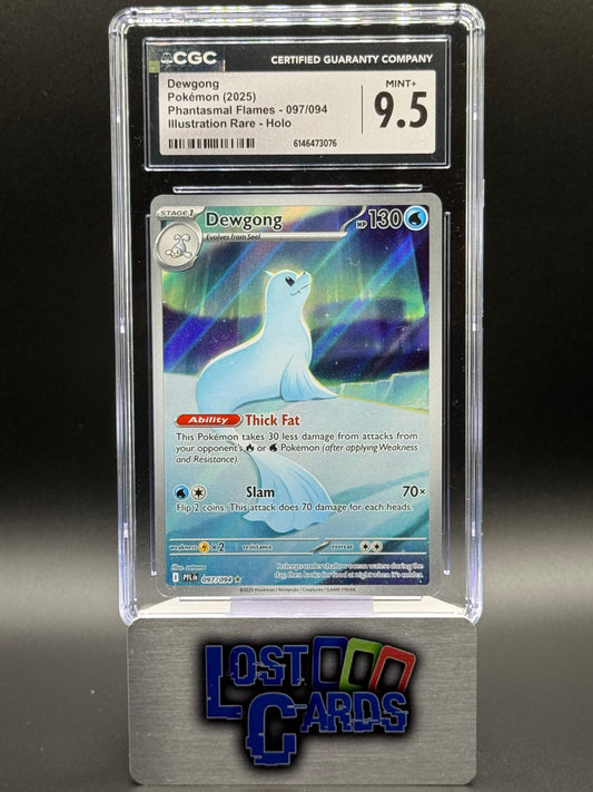 Pokemon TCG Dewgong | Phantasmal Flames 097/094 | CGC Graded MINT+ 9.5