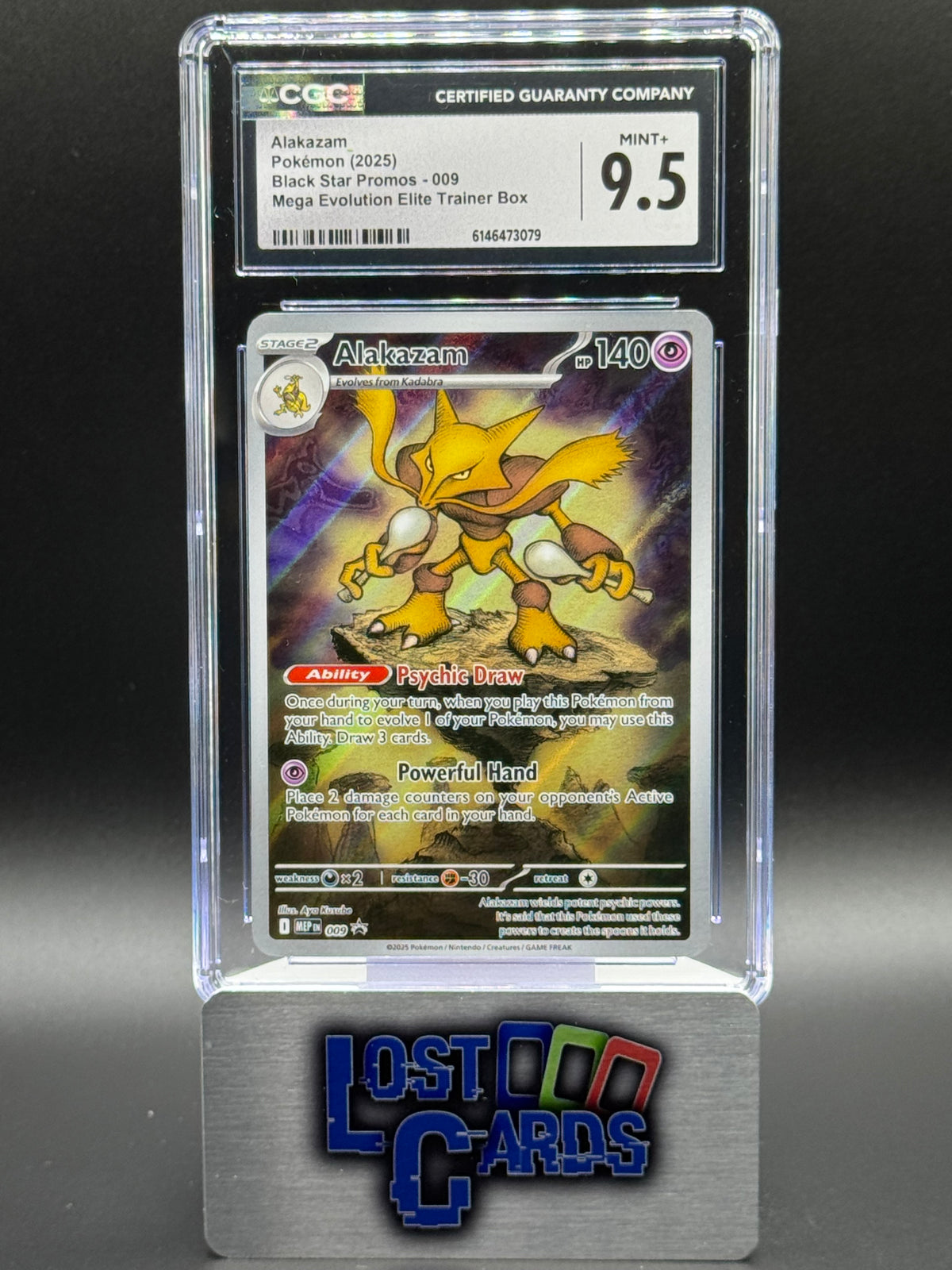 Pokemon TCG Alakazam | Black Star Promo MEP009 | CGC Graded MINT+ 9.5