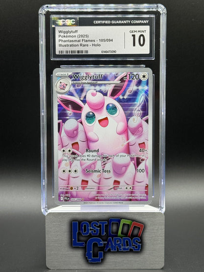 Pokemon TCG Wigglytuff | Phantasmal Flames 105/094 | CGC Graded GEM MINT 10