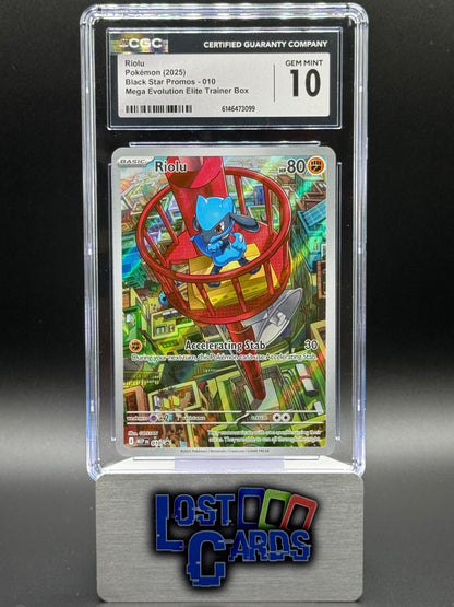 Pokemon TCG Riolu | Black Star Promo MEP010 | CGC Graded GEM MINT 10