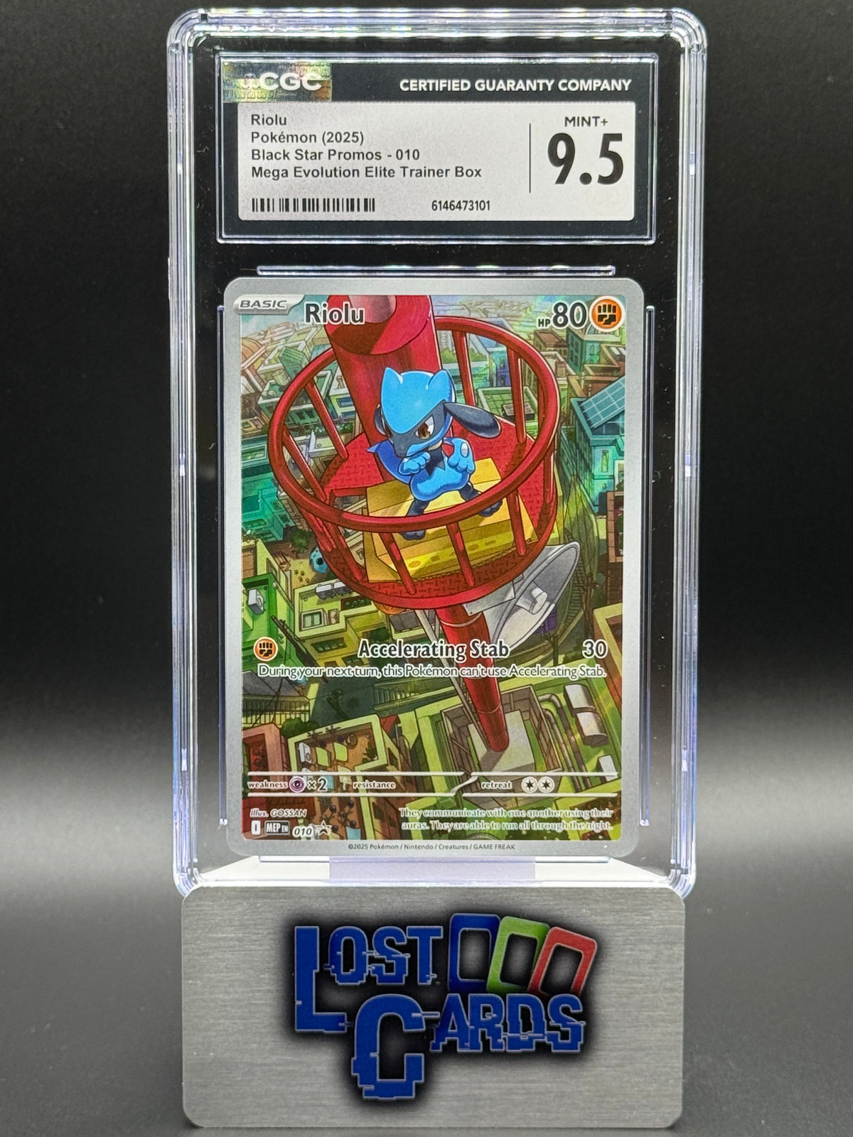 Pokemon TCG Riolu | Black Star Promo MEP010 | CGC Graded MINT+ 9.5