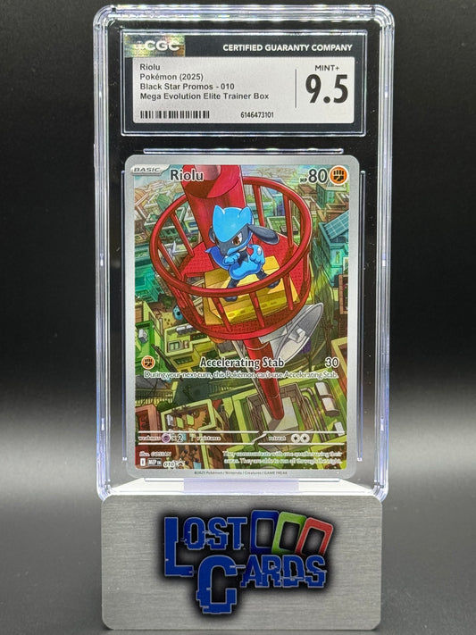 Pokemon TCG Riolu | Black Star Promo MEP010 | CGC Graded MINT+ 9.5