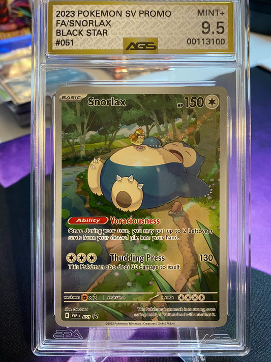 Pokemon TCG Snorlax | Black Star Promo SVP EN 051 | AGS Graded MINT+ 9.5 - GOLD LABEL!