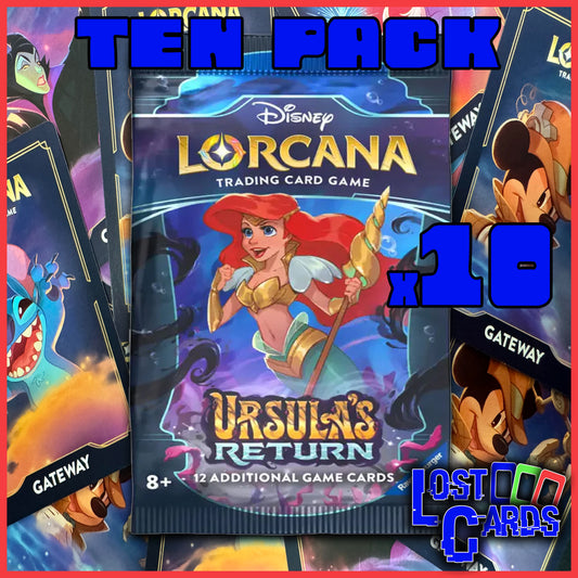 10 Lorcana Ursula's Return Booster Packs Bundle