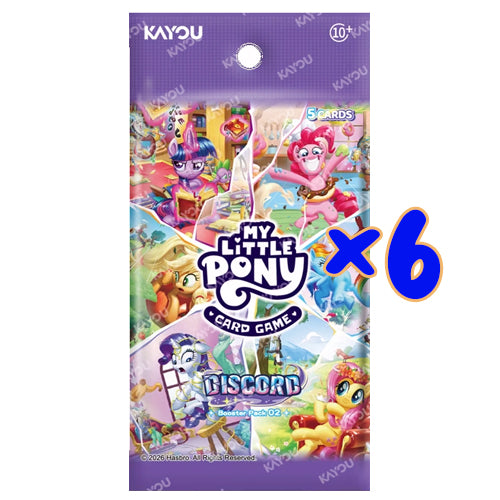 My Little Pony Trading Card Game: Discord!!! Loose Booster Pack - 6 Pack Bundle