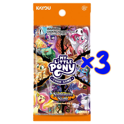 My Little Pony Trading Card Game: Nightmare Night Loose Booster Pack - 3 Pack Bundle
