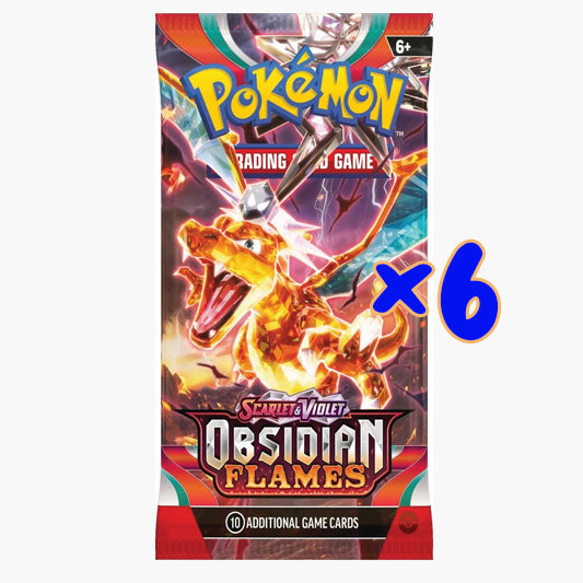 Obsidian Flames Loose Booster Pack - 6 Pack Bundle