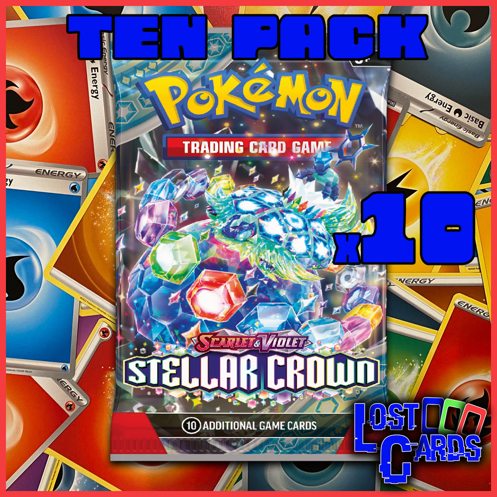 10 Stellar Crown Booster Packs Bundle | Sealed