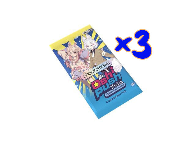 Oshi Push TCG - Loose Booster Pack - 3 Pack Bundle